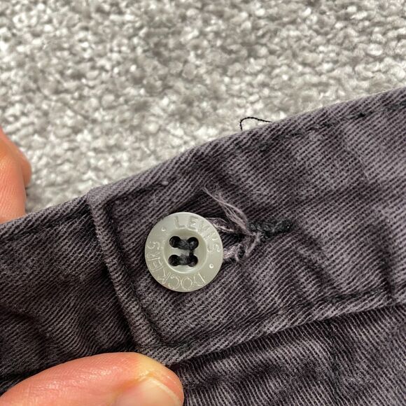 Dockers Vintage Khaki Pants Mens 36x30 Black Pleated Front Straight Cotton Work - Picture 14 of 15